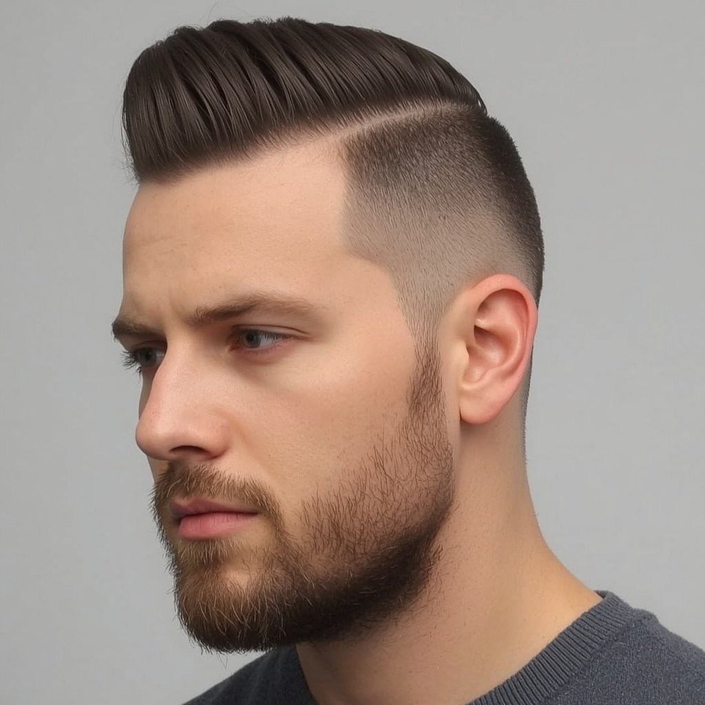Pompadour haircut