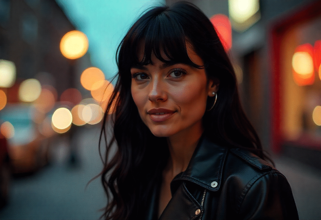 side-swept bangs