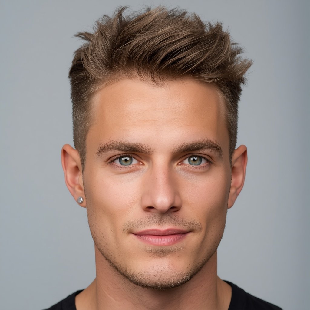 Spiky haircut