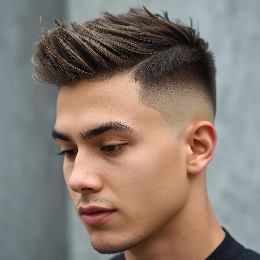 Spiky haircut