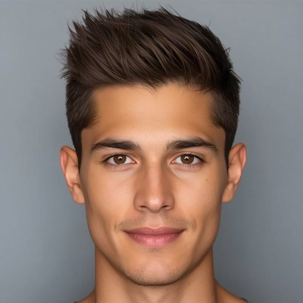 Spiky haircut
