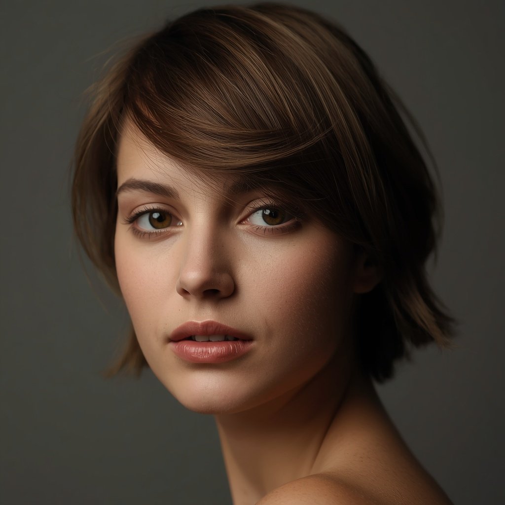 side-swept bangs